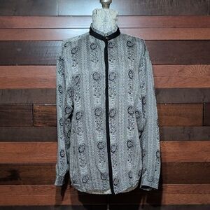 Vintage Winners Black and White Patterned Shirt